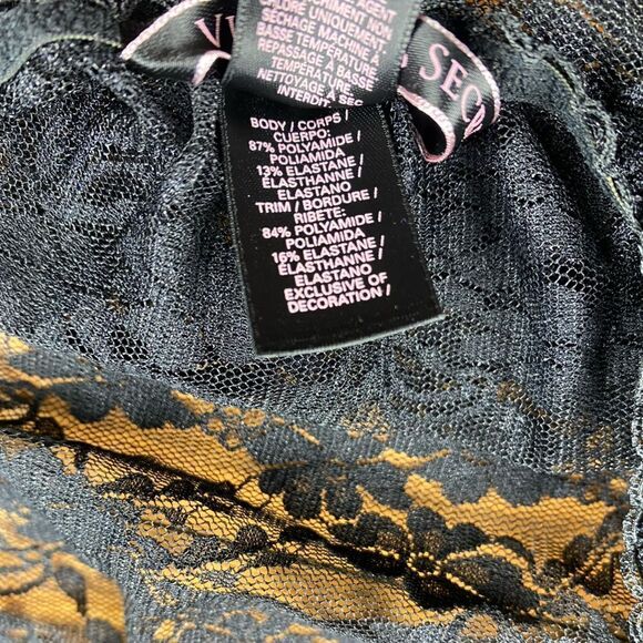 Victorias Secret Y2k Black Mesh Slip Dress Size M - Picture 8 of 8